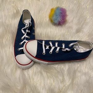 Navy Converse Ctas Ox Girls Size 3
